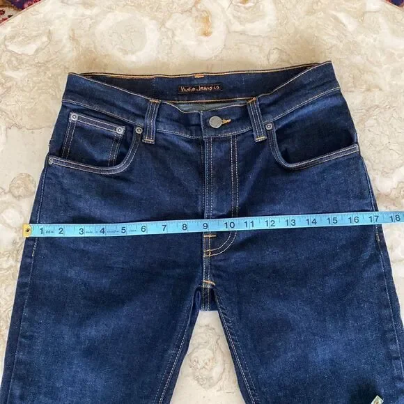 Nudie Jeans Thin Finn Dry Indigo Dips - Picture 8 of 12